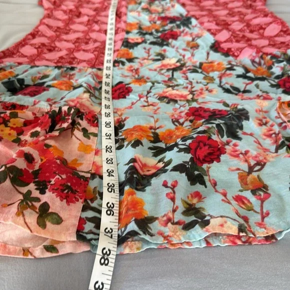 Sundance Pink and Blue Patterned Mini Dress - Picture 6 of 7